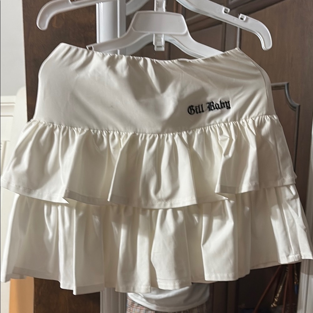 White Ruffle Skirt